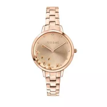 Oui & Me Fleurette Часы женские из нержавеющей стали цвета розового золота с циферблатом цвета розового золота, кварцевые ME010370 розового золота