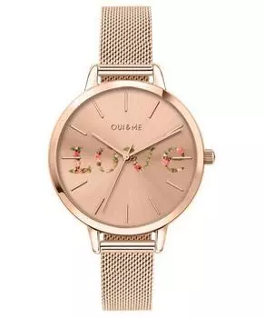 Oui & Me Grande Fleurette Часы женские кварцевые из нержавеющей стали цвета розового золота ME010112