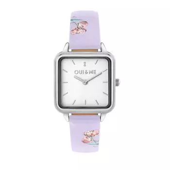 Oui & Me Harmonie Фиолетовый кожаный ремешок Белый циферблат Кварцевые ME010386 Женские часы белый