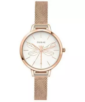 Oui & Me Petite Amourette Белый циферблат Розово-золотистый тон Нержавеющая сталь Кварцевые ME010046 Женские часы