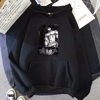 Ouma Tokita Kengan Ashura толстовки японская уличная одежда популярная аниме с графическим принтом мужские пуловеры повседневный зимний топ Moletom Masculino S хаки