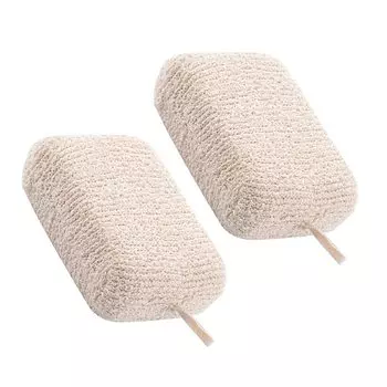 OUNONA Body Wash Super Soft Body Scrub Supplies Set of 2 Ball, Губка, Баня, Унисекс, Полотенце, Баня/Ванна (бежевый)