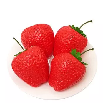 OUNONA Strawberry Strawberry Sample Large Food Sample Fruit Model Fruit Model Realistic 6 Pieces Display Plaything Ornament Interior Candy Toy
