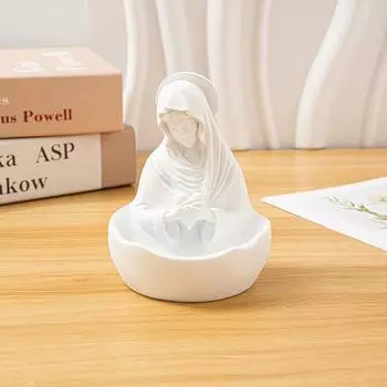 Our Lady Of Grace Statue Virgin Mary Keepsake Rosary Holder Resin Craft Desktop Ornaments Home Decor
