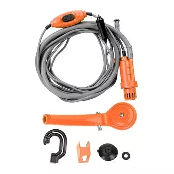 Ourdoor Travel Car Портативная насадка для душа и набор шлангов Универсальный хромированный водосберегающий режим высокого давления для ванны синий