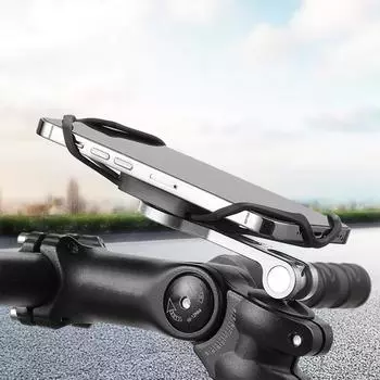 Out Front Bike Computer Mount Cycling Computer Extended Mount Aluminum Alloy Phone Flashlight Stem Bracket Universal for Cycling темно серый