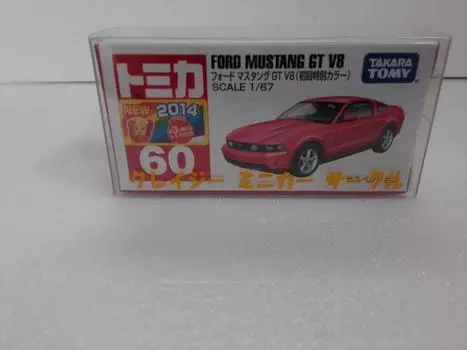 Out of print Tomica 60 Ford Mustang GT V8 First limited color New car sticker Crazy mini car circle Case included Amazon warehouse shipping No.