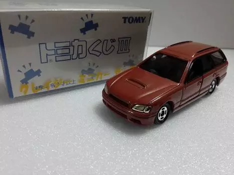Out of print Tomica Lottery Subaru Legacy Touring Wagon BN Crazy Mini Car Circle with case