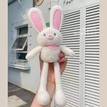 Out Rabbit Pull Plush Toy Keychain With Durable Fabric For Gift Doll Giving