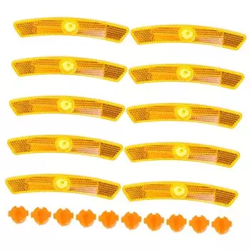 Outanaya 10 шт. Сменный велосипедный отражатель, компактный велосипедный отражатель, аксессуары для спиц, маленький светоотражающий маленький компактный велосипед