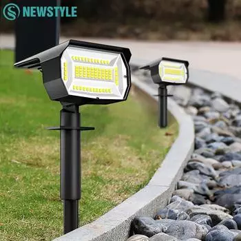 Outdoor 72/68 LED Solar Landscape Spotlights IP65 Waterproof Solar Light with 3 Modes Solar Garden Lighting for Outside Yard 1PC