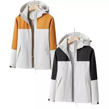 Уличный штурмовой костюм, мужское пальто с цветными блоками, ветрозащитный альпинистский костюм, мужская большая спортивная куртка с несколькими карманами M чёрный