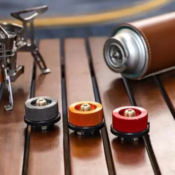 Outdoor camping card type furnace gas tank conversion head camping furnace conversion head copper core with self closing functio красный