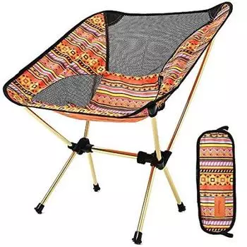 Outdoor Camping Equipment Case Compact Aluminum Sturdy Polyester Stylish Capacity [CAMP Honpo] Chair, [Storage Included] Chair, Alloy, Lightweight, оранжевый