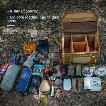 Outdoor Camping Equipment Storage Bag, Cookware Tableware Anti-collision Storage Bag, Foldable High-capacity Picnic Bag