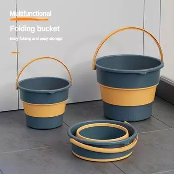Outdoor Camping Folding Bucket Thickened Portable Bucket Fishing Bucket Travel Portable Folding Water Bucket