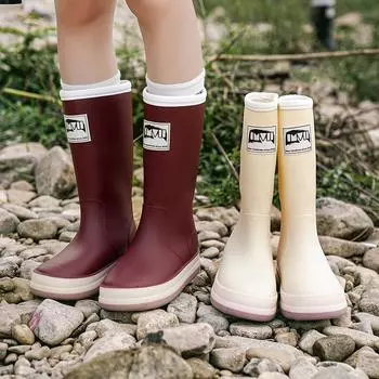 Outdoor camping rain shoes for women are versatile, waterproof and non-slip for couples, water shoes to keep warm, outdoor fishing rubber shoes for me 36