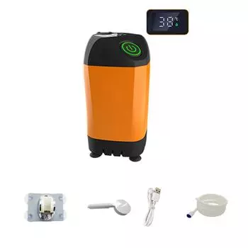 Outdoor Camping Shower Portable Electric Shower Pump Waterproof with Digital Display for Camping Hiking Travel Pet Watering синий