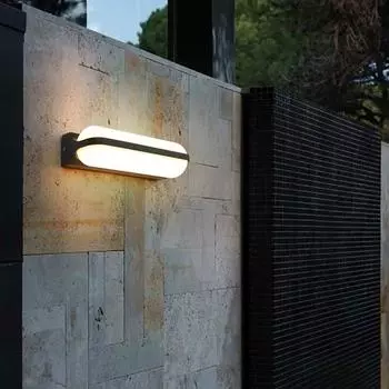 Outdoor Double Head Wall Lamp Simple Porch Lamp Balcony Indoor/Outdoor Courtyard IP65 Waterproof LED Wall Lamp AC85-265V 24W Warm light