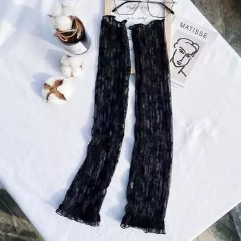 Outdoor Fishing Women Driving Running Flower Arm Sleeves Sun Protection Lace sleeve Cooling Sleeves