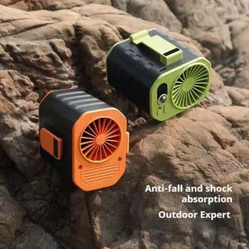 Outdoor Hanging Waist Fan Hiking Small Fan Portable Creative Anti-drop USB Fan