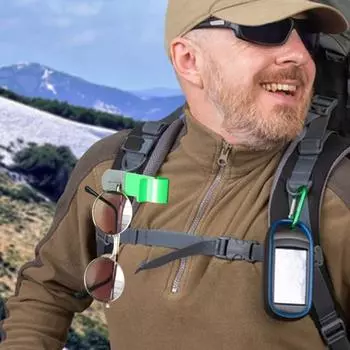 Outdoor Hiking Glasses Clip Lightweight Men Women Sunglasses Holder Heavy Duty Portable Travel Anti-slip Eyewear Clothes Fixing Clip