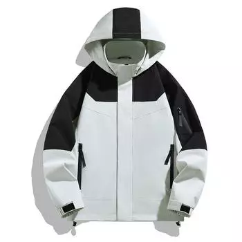 Outdoor Jacket Men s and Women s Same Autumn Trend Fashion Mountaineering Waterproof Windproof Tooling Sports Jacket S хаки