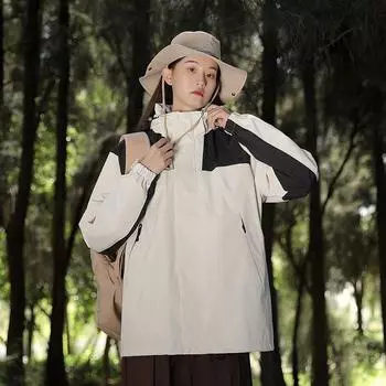 Outdoor Jacket Men s Spring and Autumn Trendy Brand Loose Mountaineering Suit Japanese Retro Couple Jacket S