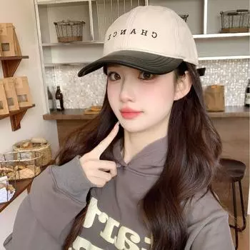 Outdoor Korea 2025 новая бейсболка из искусственной кожи с надписью детская модная универсальная маленькая ретро-кепка с козырьком от солнца M56-58cm