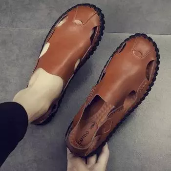 Outdoor Male Shoe Plastic Rubber Beach Men s Sandal Casual Trend 2024 New Summer Low Price Sale Luxury Non-slip Descount Fashion 38