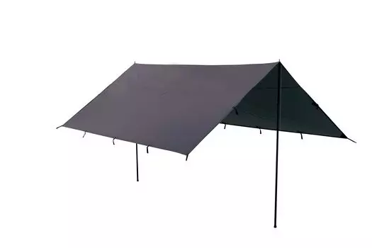 OUTDOOR MAN QUADRADO TARP Черный брезентовый тент Rectatarp Открытый брезент с УФ-обработкой Защита от УФ-излучения Водостойкая сумка для хранения в комплекте BBQ KOTT-009B чёрный