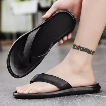 Outdoor Men Flip Flops Cool Summer Slippers Man Breathable Beach Sandals Male Versatile Half Drag Antiskid Half Flats Lazy Shoes 38