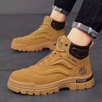 Outdoor men s boots autumn and winter 2024 new high-top Martin boots men s tooling locomotive boots men s casual trendy shoes 39