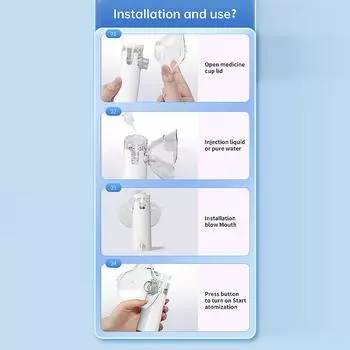 Outdoor Portable Nebulizer Silent Mesh Mini First Aid Kit Handheld Asthma Inhaler Atomizer Kids Adult Saving Emergency Machine