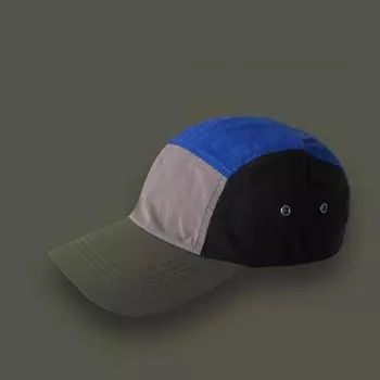 Outdoor quick-drying waterproof five-piece hat children s summer color matching baseball cap street shading breathable sun protection hat men M56-58cm чёрный