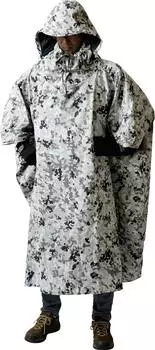 Outdoor Rainwear Camouflage Blackout Poncho Unactor White Camo GKP02 [Promonte]