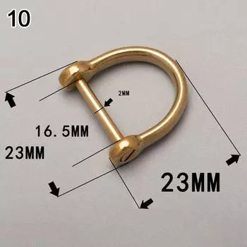 Outdoor Shackle Fob Screw Joint Connector Key Ring D Bow Staples Solid Carabiner Keychain Hook 10