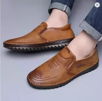 Outdoor Shoes Handmade Footwear Men Male Casual Business Flats Soft Soled Travel Sneakers Brand Moccasins 44