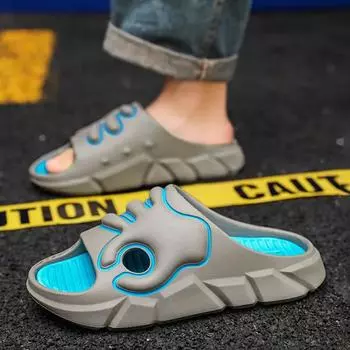 Outdoor Slip-resistant Sandals Man Summer Slippers for Men Casual Original Rubber Mascullino Cheap Liquidation Sale Fun Shoes 36