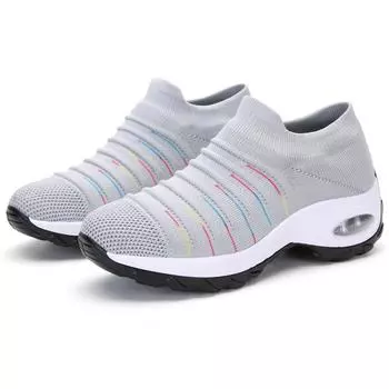 Outdoor Spring Travel Large Size Women s Shoes Air Cushion Sports Shoes Socks Foot Shoes Mother Shoes 35
