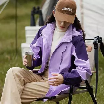 Куртка для путешествий на открытом воздухе для женщин, осенне-зимняя, три в одном, съемная, ветрозащитная и водонепроницаемая, утолщенная, теплая, куртка для альпинизма для мужчин M