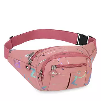 Outdoor Waist Bag Running Jogging Belt Pouch Zipped Mobile Phone Bag Chest Pack Crossbody Purse Women Casual Fanny Bum Bags оранжево-розовый