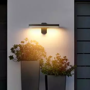 Outdoor Wall Lamp Waterproof IP65 Aluminum Strip Door Front Light Fixture Super Bright Door Head Light Courtyard Lighting 12W 20cm теплый белый