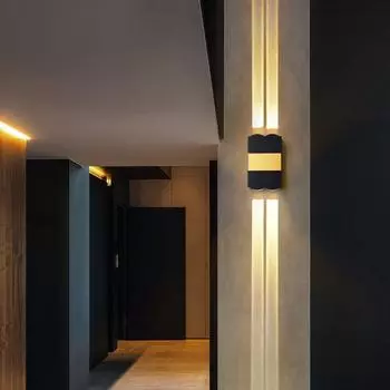 Outdoor wall lamps IP54 gold waterproof spotlight hotel villa entrance Wall Light garden Decorate landscape Lighting wall washer теплый белый