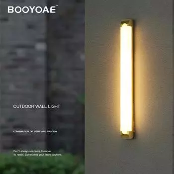 Outdoor Wall Light Simple Wall Light Modern Waterproof IP65 Porch Garden Balcony Gold door Wall Lamp terrace Decoration Lighting Warm light