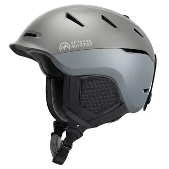OUTDOORMASTER Горнолыжный шлем Сноубордический шлем с козырьком Снежный шлем Всенаправленный регулятор Переключатель вентиляции 16 вентиляционных отверстий Высокоплотный EPS Лыжи