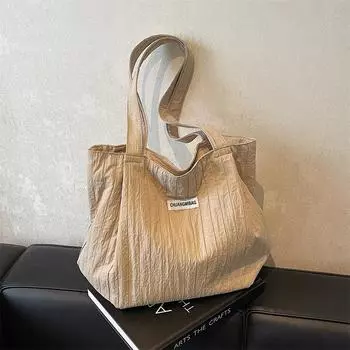Outer single canvas bag women s large-capacity 2024 new autumn and winter versatile shoulder bag handbag commuter tote bag tide