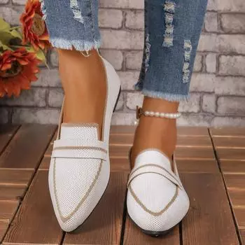 Outer size large size fly-woven single shoes women s 2024 hot-selling pointed head flat bottom one pedal women s shoes casual bow soft-soled shoes 36 бордовый