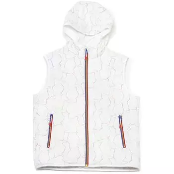 Outerwear Booby Stitch Padded Vest White x Rainbow XL [Chums] Men s