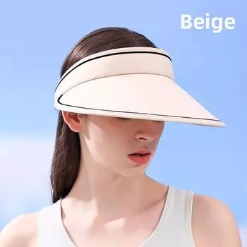 Outfun Letter Back Unisex Summer Sun Hat Wide Brim Blocking Function Daily Wear
